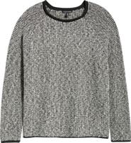 Eileen Fisher Jewel Neck Marled Knit Sweater