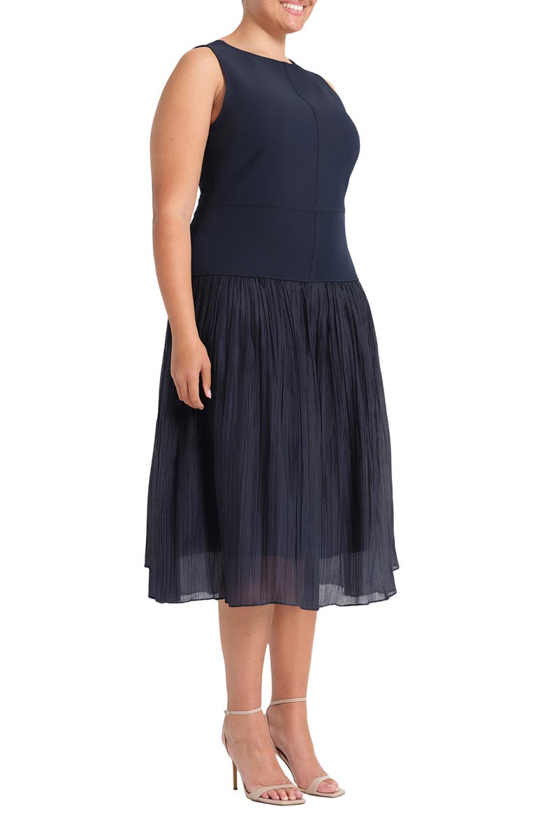 Jaylee Drop Waist Dress, Alternate, color, NAVY