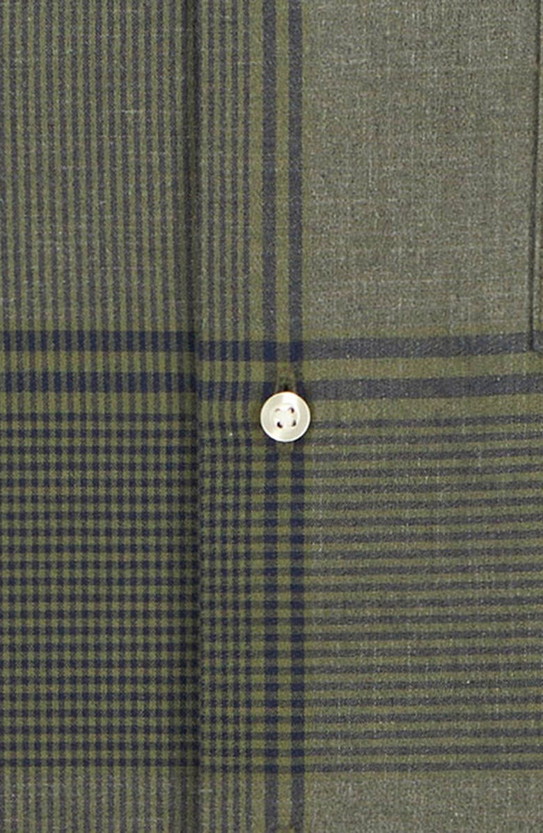Barbour Heaney Glen Check Cotton Button-Down Shirt, Alternate, color, Olive