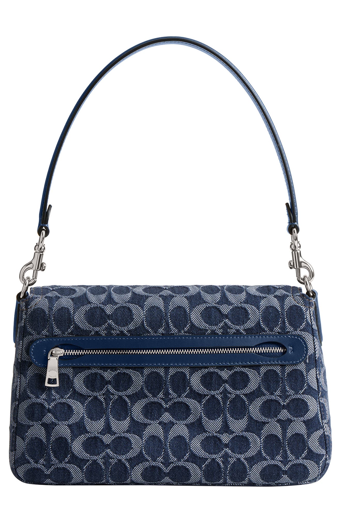 COACH Tabby Soft Signature Washed Denim Shoulder Bag, Alternate, color, 