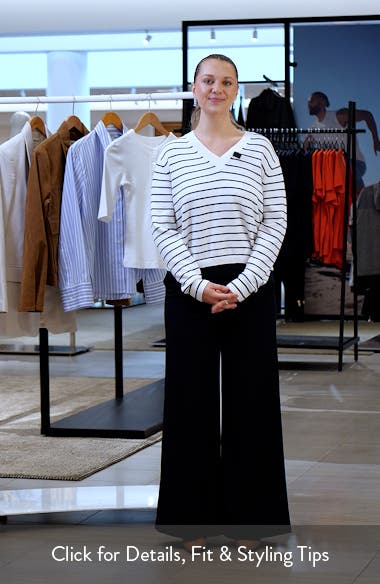 Theory Waverly Crop Stripe Sweater (Women) | Nordstromrack