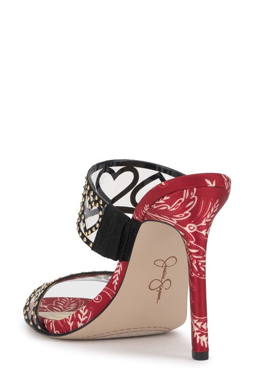 Jessica Simpson Women's Jovara Double Heart Band Stiletto Dress Sandals In Black