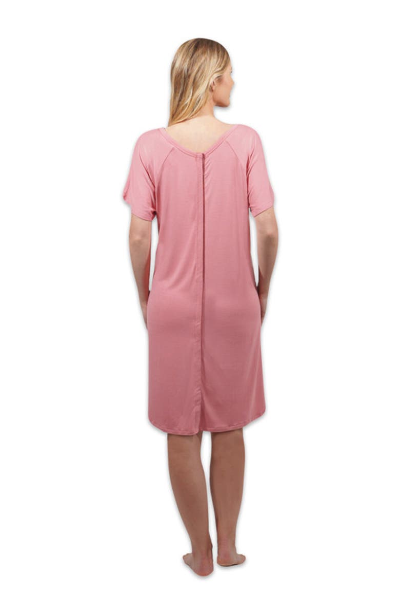 Everly Grey Rosa Maternity/Nursing Hospital Gown, Alternate, color, Carnation