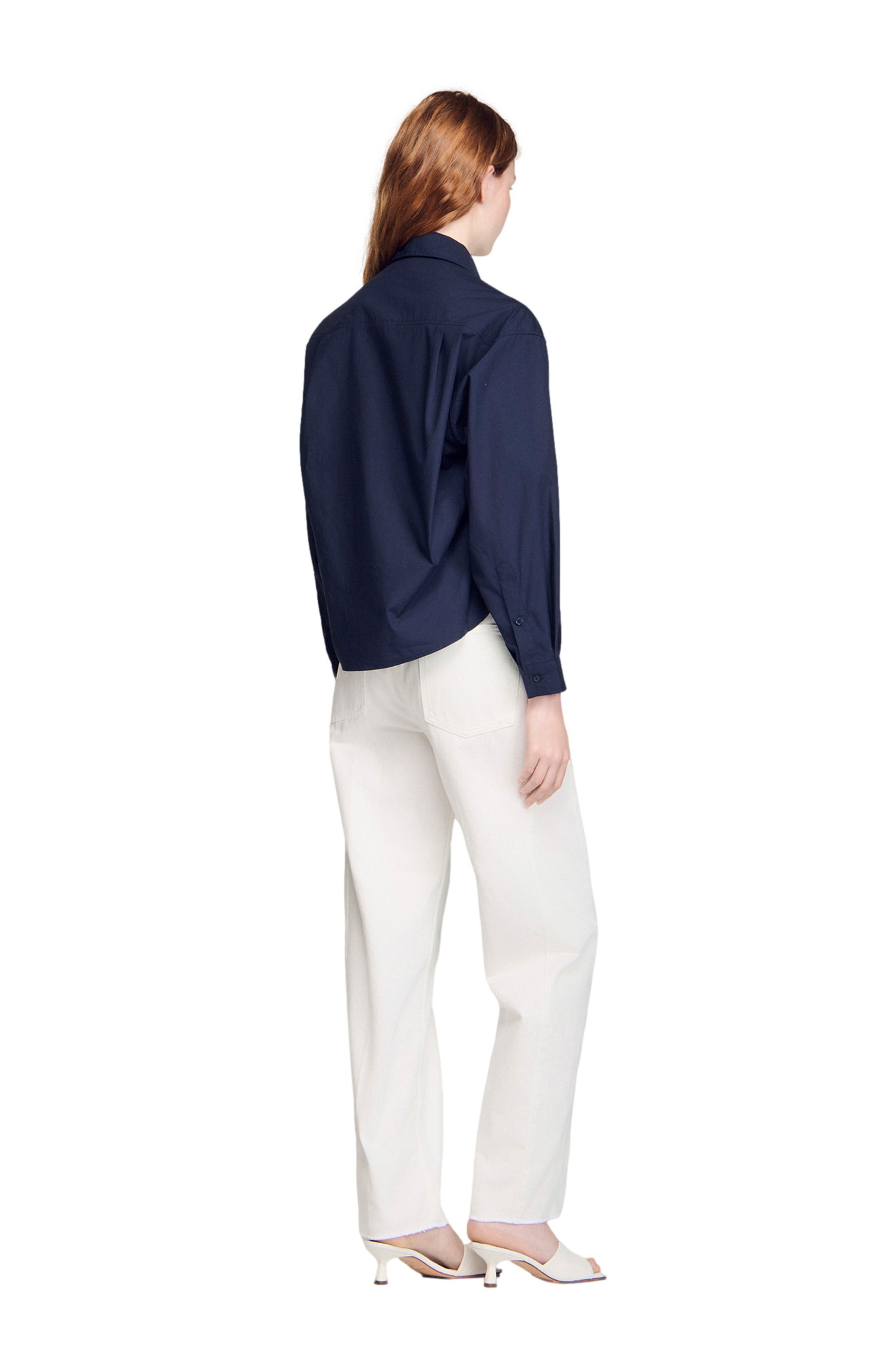 Floral embroidered cotton shirt - image 2