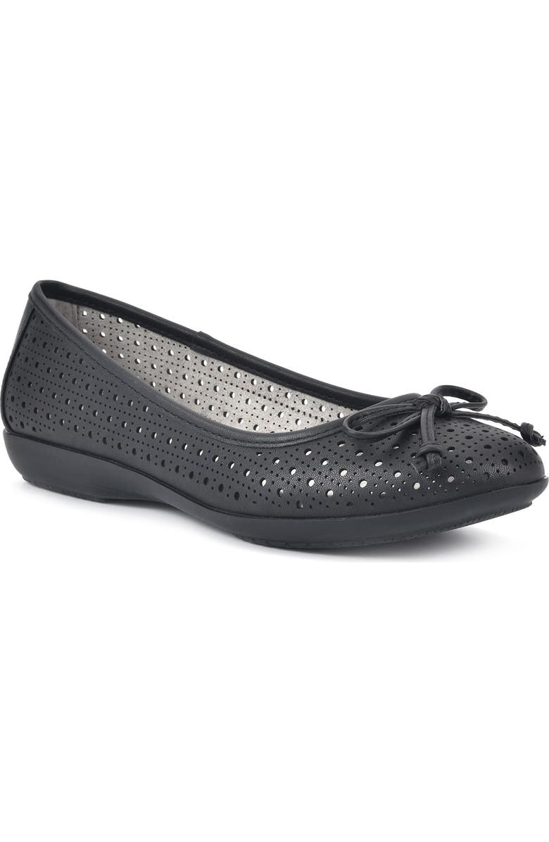 CLIFFS BY WHITE MOUNTAIN Cheryl Ballet Flat, Main, color, Black/Burnished/Smooth