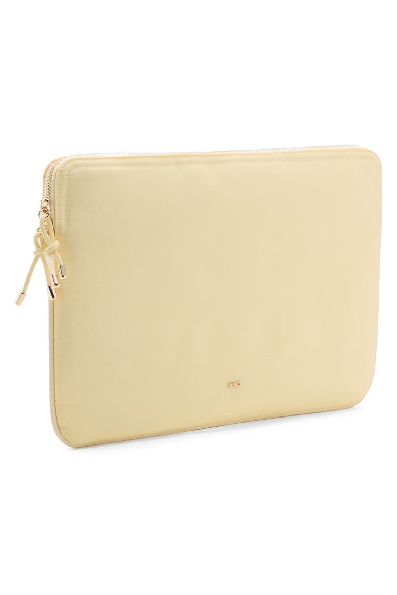 Laptop Sleeve with Zip Pouch, Alternate, color, PASTEL YELLOW