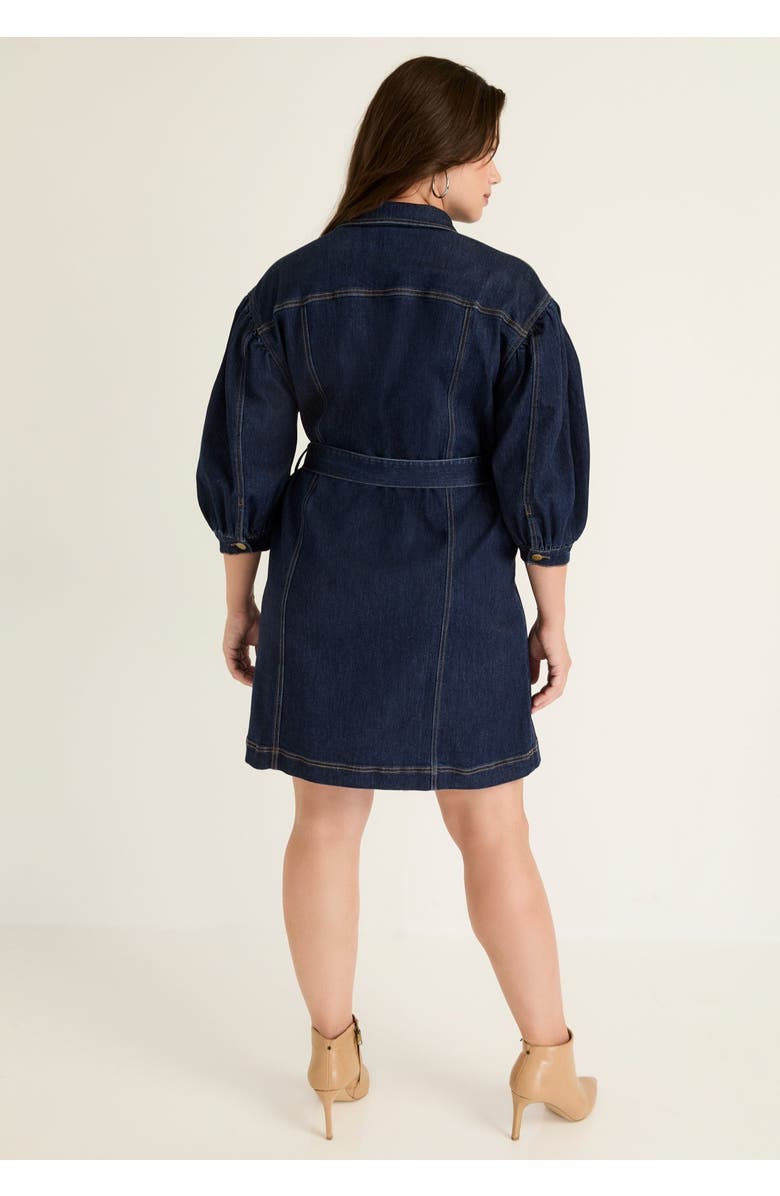 June + Vie Denim Shirtdress, Alternate, color, 
