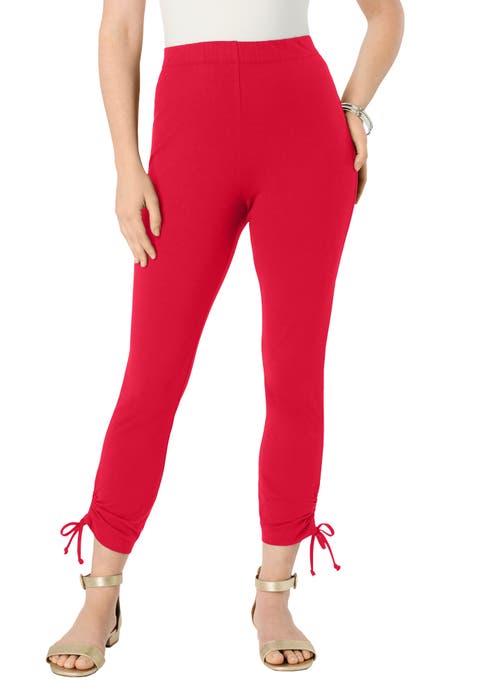Lace Up Capri Leggings (plus)