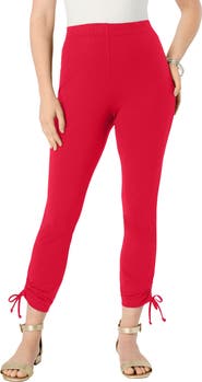Roaman's Side Tie Ruched Capri