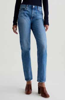 AG The Boyfriend Mid Rise Straight Leg Jeans