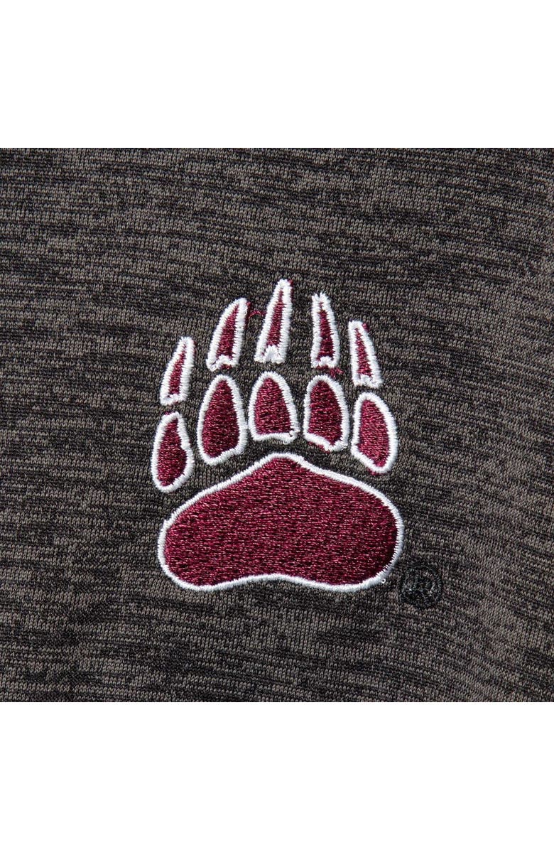 COLOSSEUM Men's Colosseum Heathered Black Montana Grizzlies Down Swing Raglan Polo, Alternate, color, Heather Black