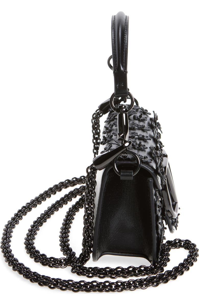 Valentino Garavani Small Locò Floral Logo Leather Shoulder Bag, Alternate, color,