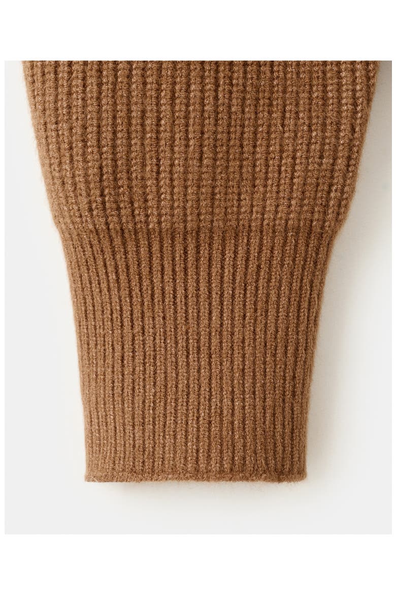 Rib Johnny Collar Sweater, Alternate, color, TOBACCO BROWN