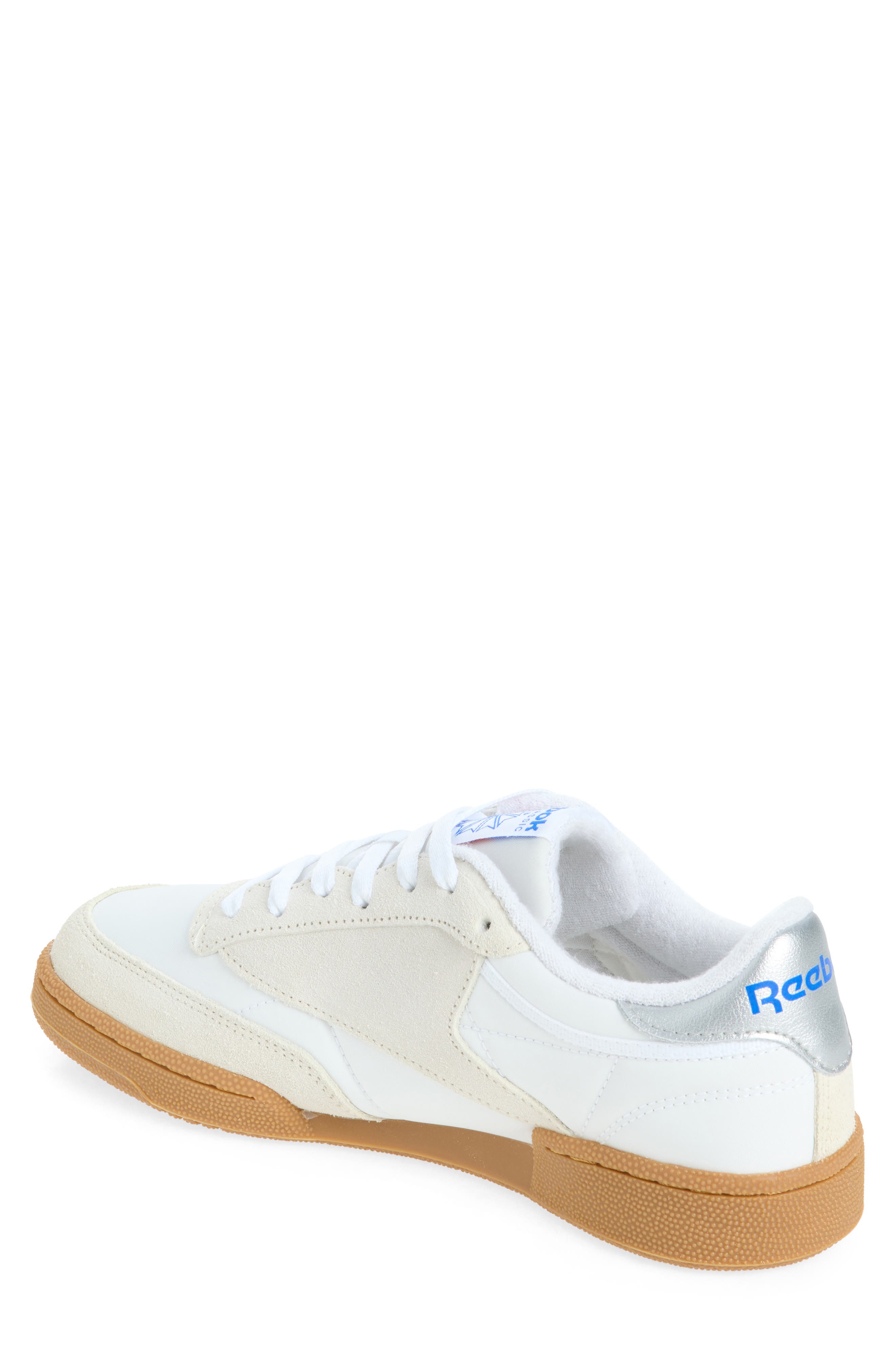 Gender Inclusive Club C 85 Leather Sneaker, Alternate, color, FTWRWHITE/BARELYGREY/GUM