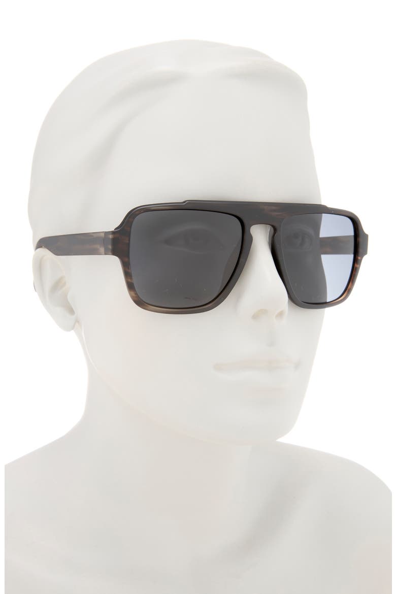 54mm Navigator Sunglasses, Alternate, color, SMOKE HORN