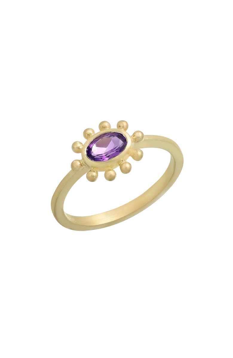Bony Levy Color 14K Gold Amethyst Ring, Main, color, Yellow Gold/ Amethyst