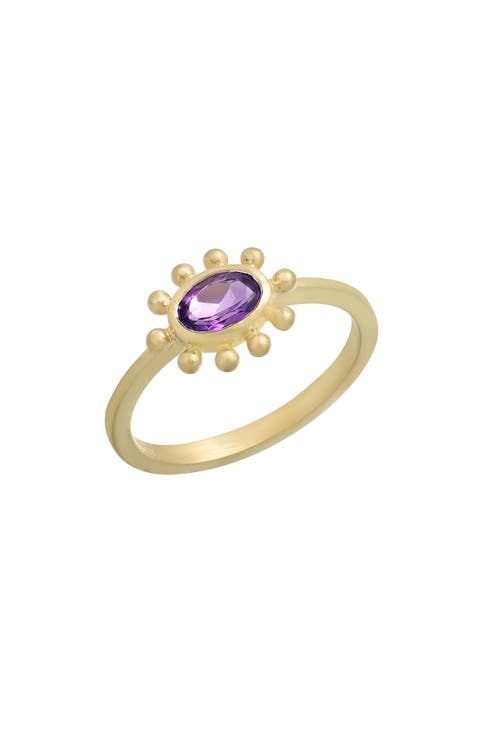 Color 14K Gold Amethyst Ring