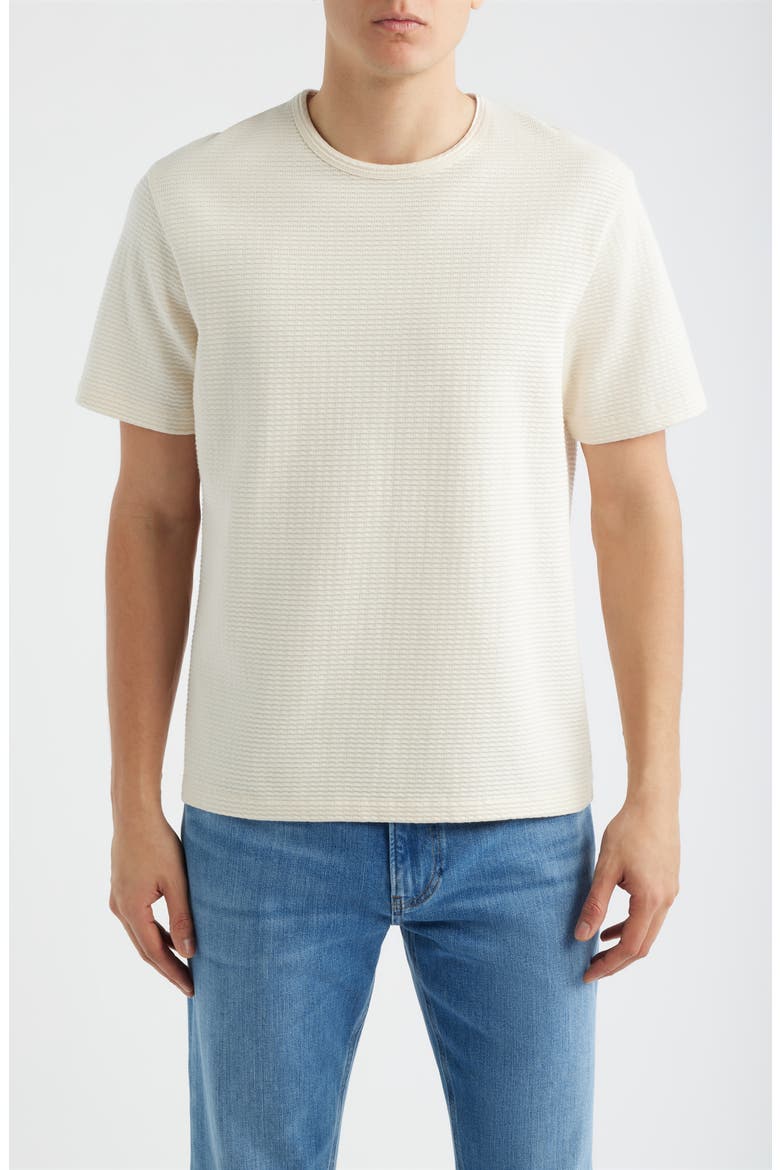 Jacquard Stripe T-Shirt, Main, color, CREAM