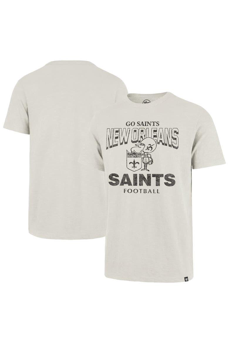 Men's '47  Natural New Orleans Saints Head On Scrum Slub T-Shirt, Main, color, Natural