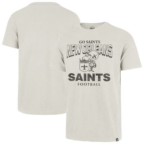 Men's '47  Natural New Orleans Saints Head On Scrum Slub T-Shirt