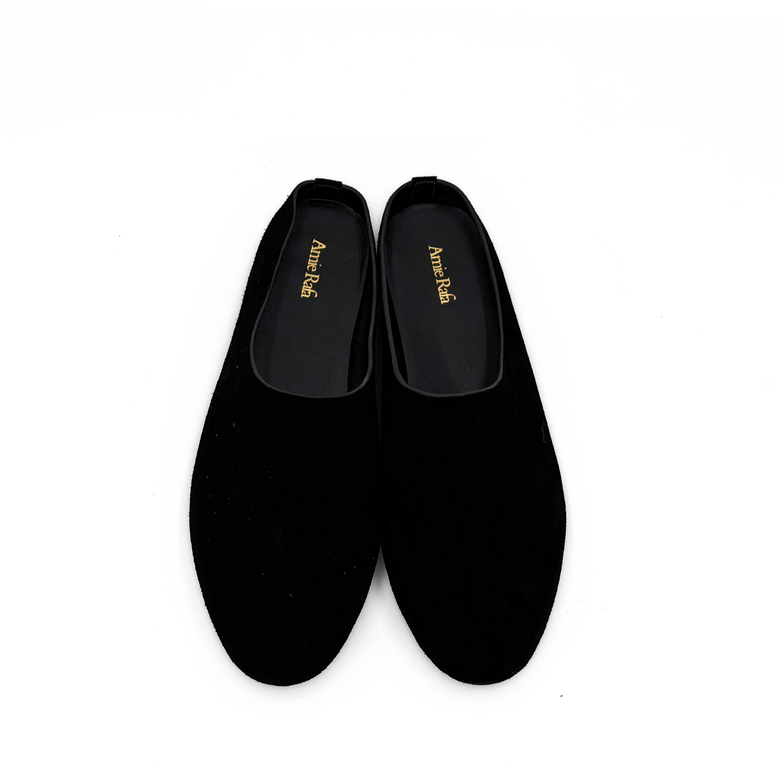 Amie Rafa Blade Suede Mules, Alternate, color, Black