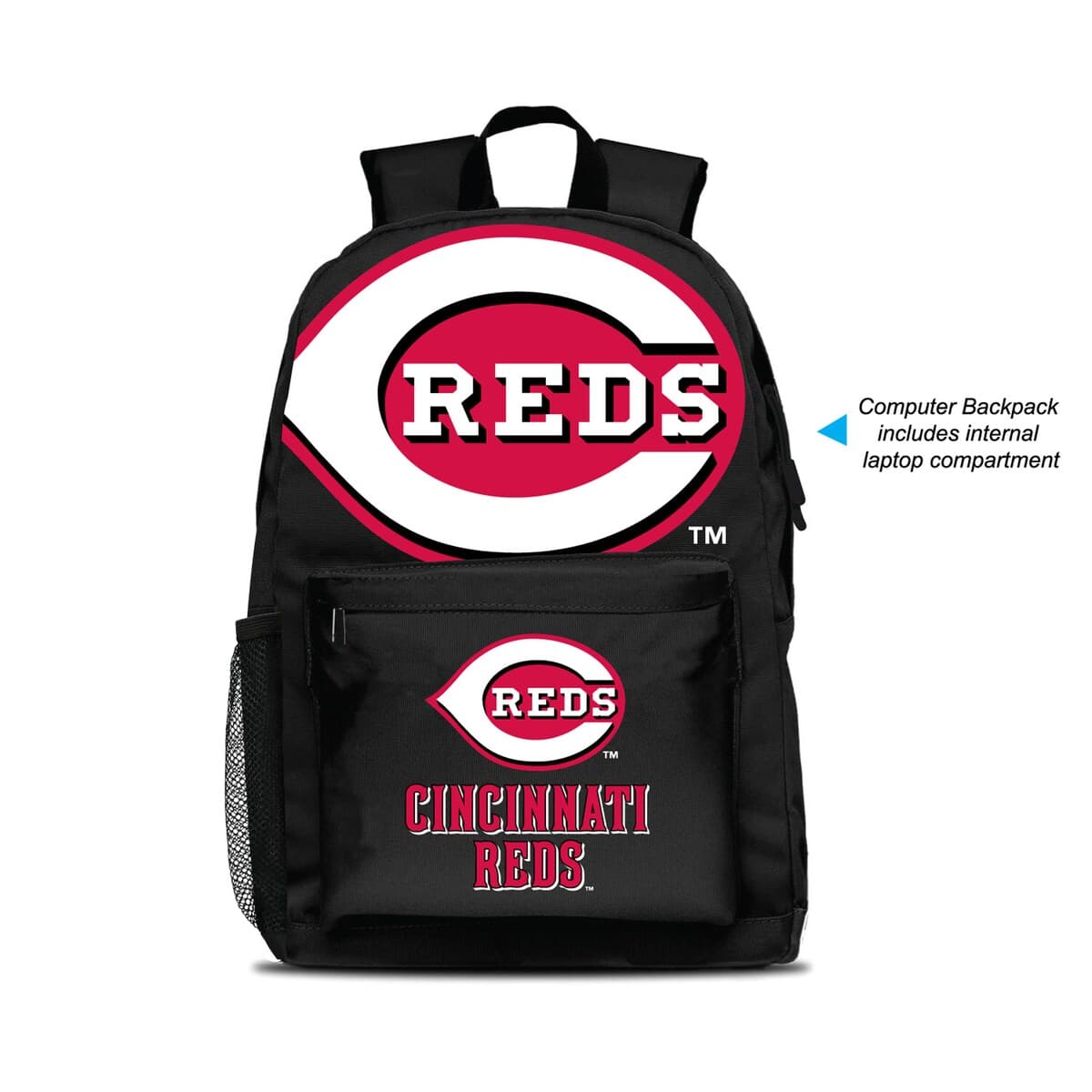 MOJO Cincinnati Reds MOJO Large Logo Fan Backpack, Main, color, Black