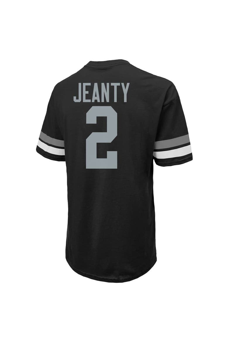 Men's Majestic Threads Ashton Jeanty Black Las Vegas Raiders 2025 NFL Draft First Round Pick Oversized T-Shirt, Alternate, color, Black