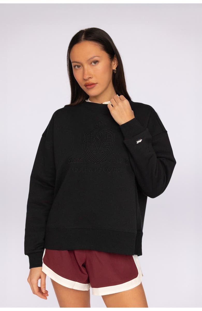 Fore-té Club Attire Club Crew Neck Sweatshirt, Alternate, color, Black