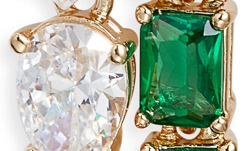 NADRI NADRI EMERALD ISLE CUBIC ZIRCONIA DOUBLE LINEAR DROP EARRINGS