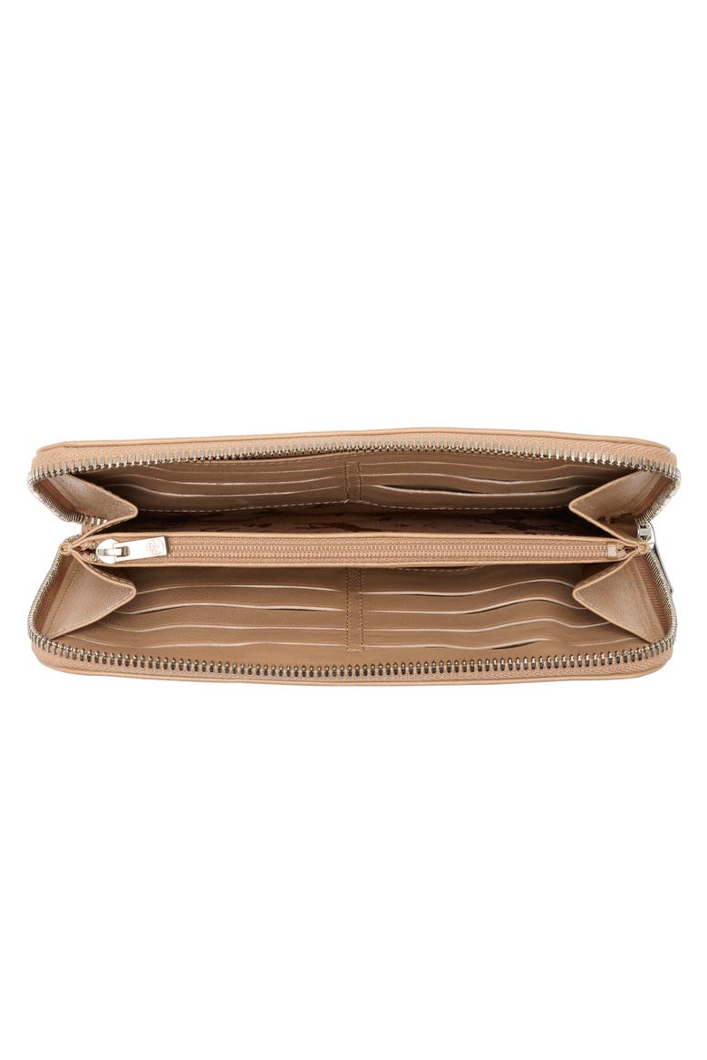 Le Pilage Cuir Zip Wallet, Alternate, color, GOLDEN BEIGE