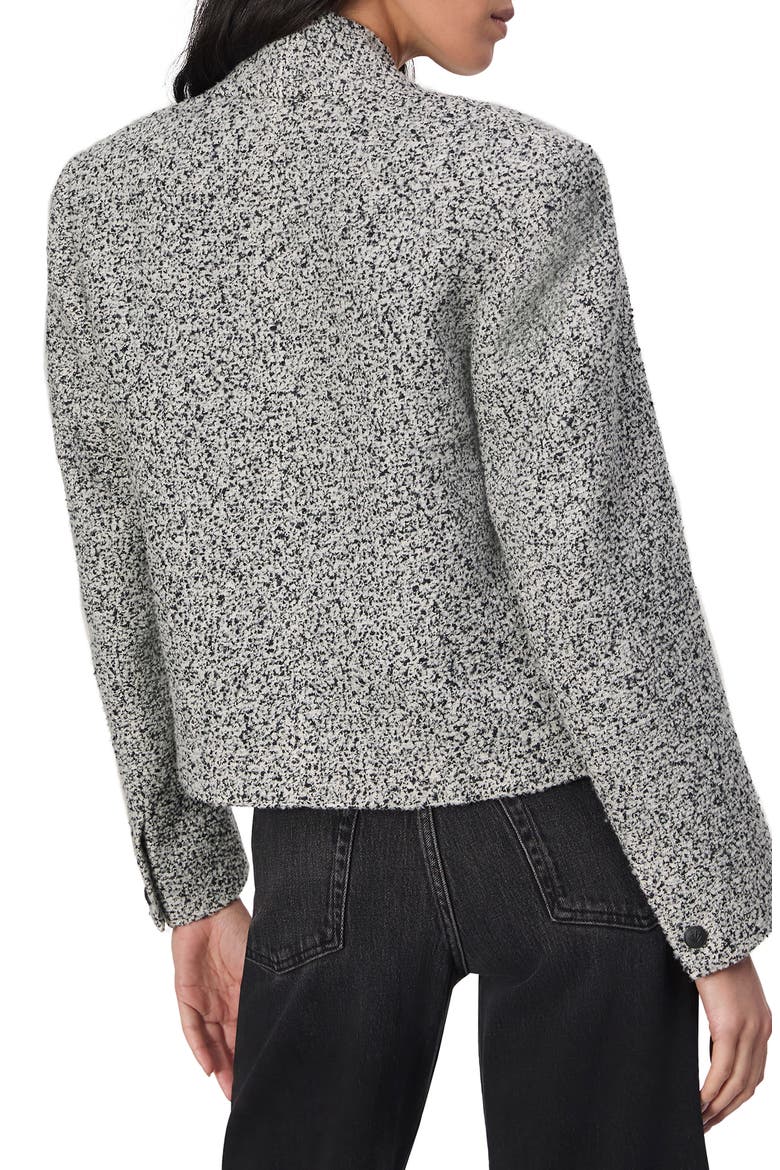 Pippa Wool Blend Tweed Blazer, Alternate, color, WHITE BLACK