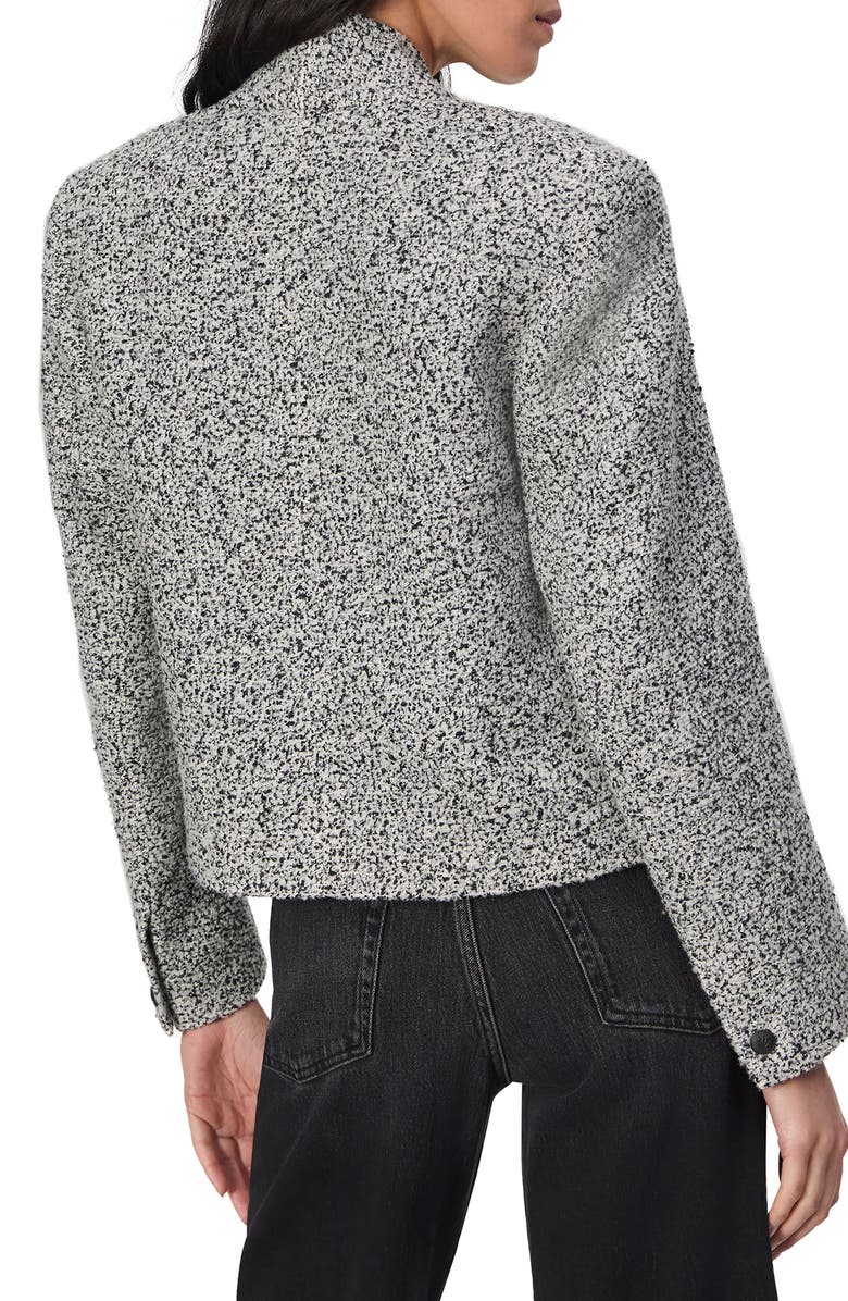 rag & bone Pippa Wool Blend Tweed Blazer, Alternate, color, White Black