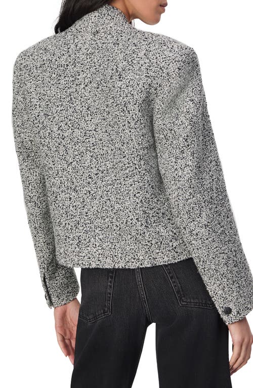 Rag & Bone Pippa Wool Blend Tweed Blazer In White Black