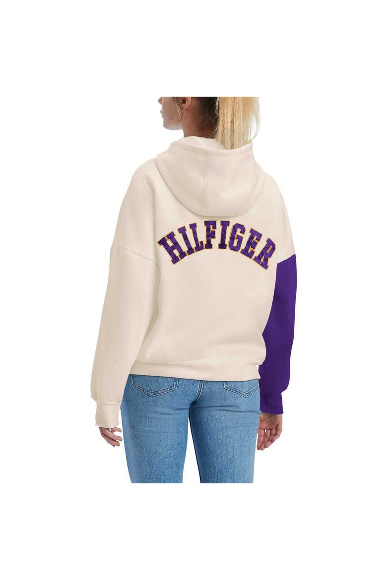 Women's Tommy Hilfiger Cream/Purple Minnesota Vikings Harriet Pullover Hoodie, Alternate, color, Cream
