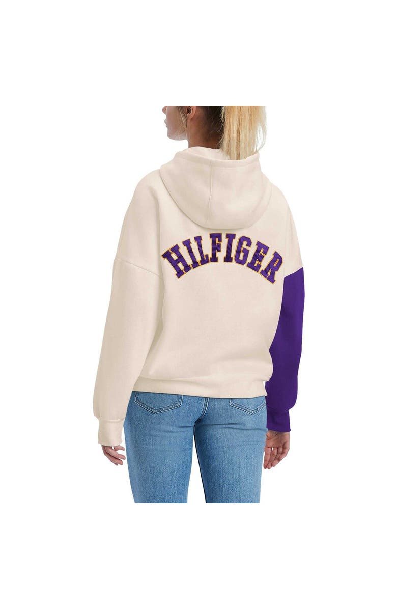 Tommy Hilfiger Women's Tommy Hilfiger Cream/Purple Minnesota Vikings Harriet Pullover Hoodie, Alternate, color, Cream