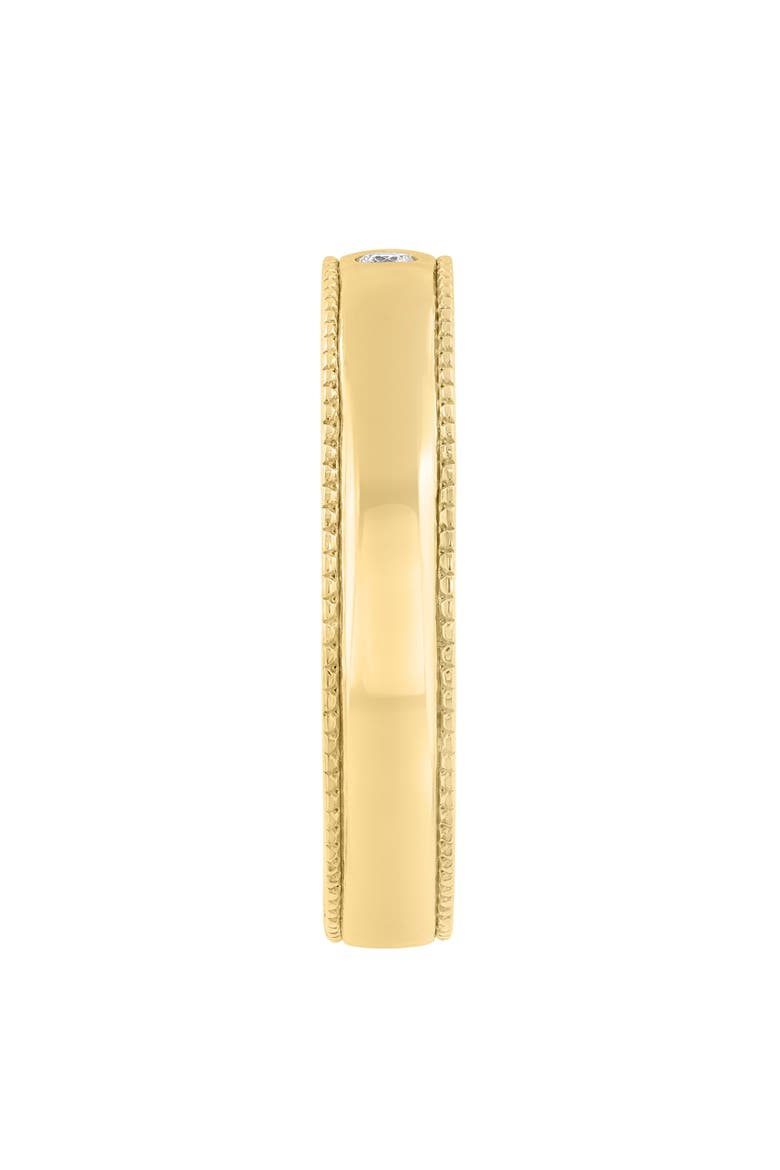 Diamond Milgrain Edge Band Ring, Alternate, color, GOLD