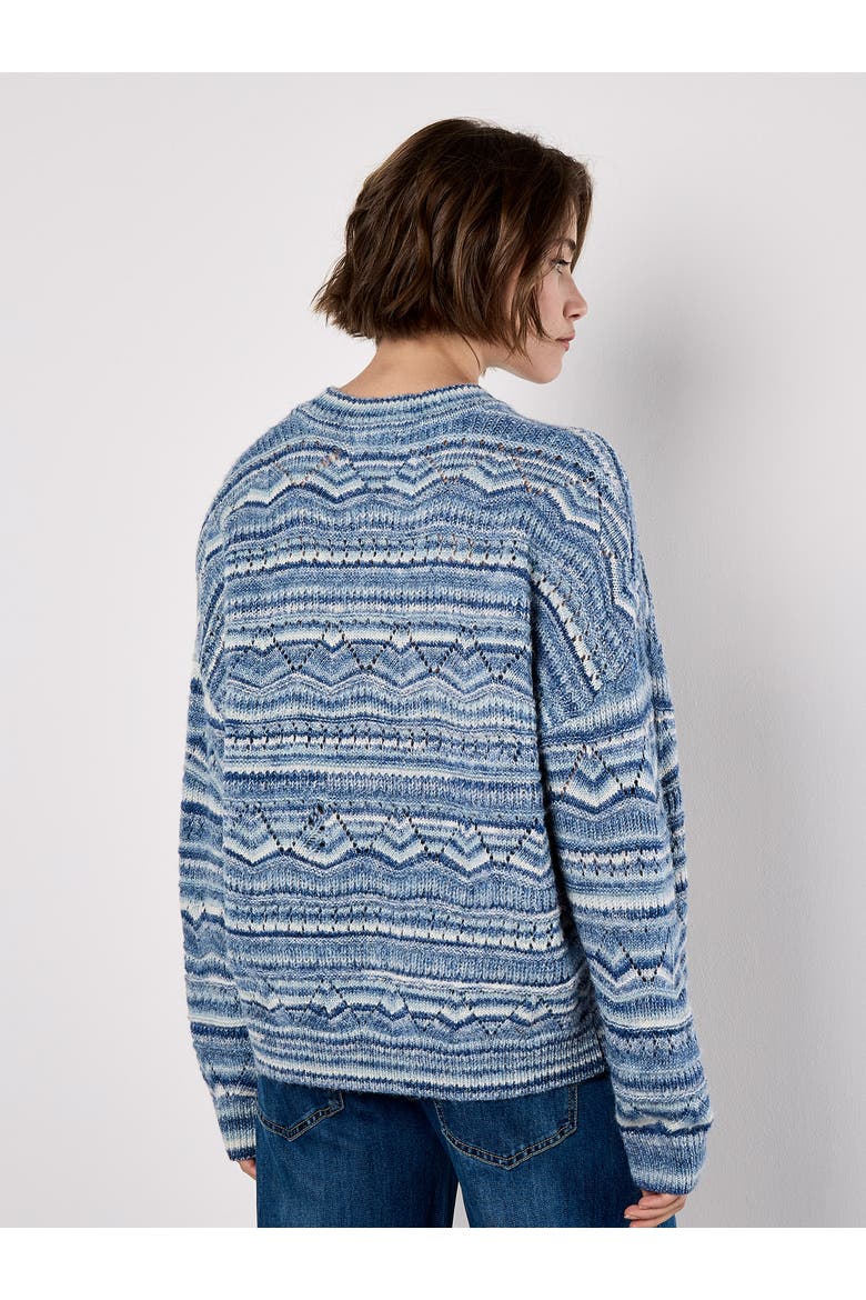 Pointelle Space Dye Knit Jumper, Alternate, color, Blue