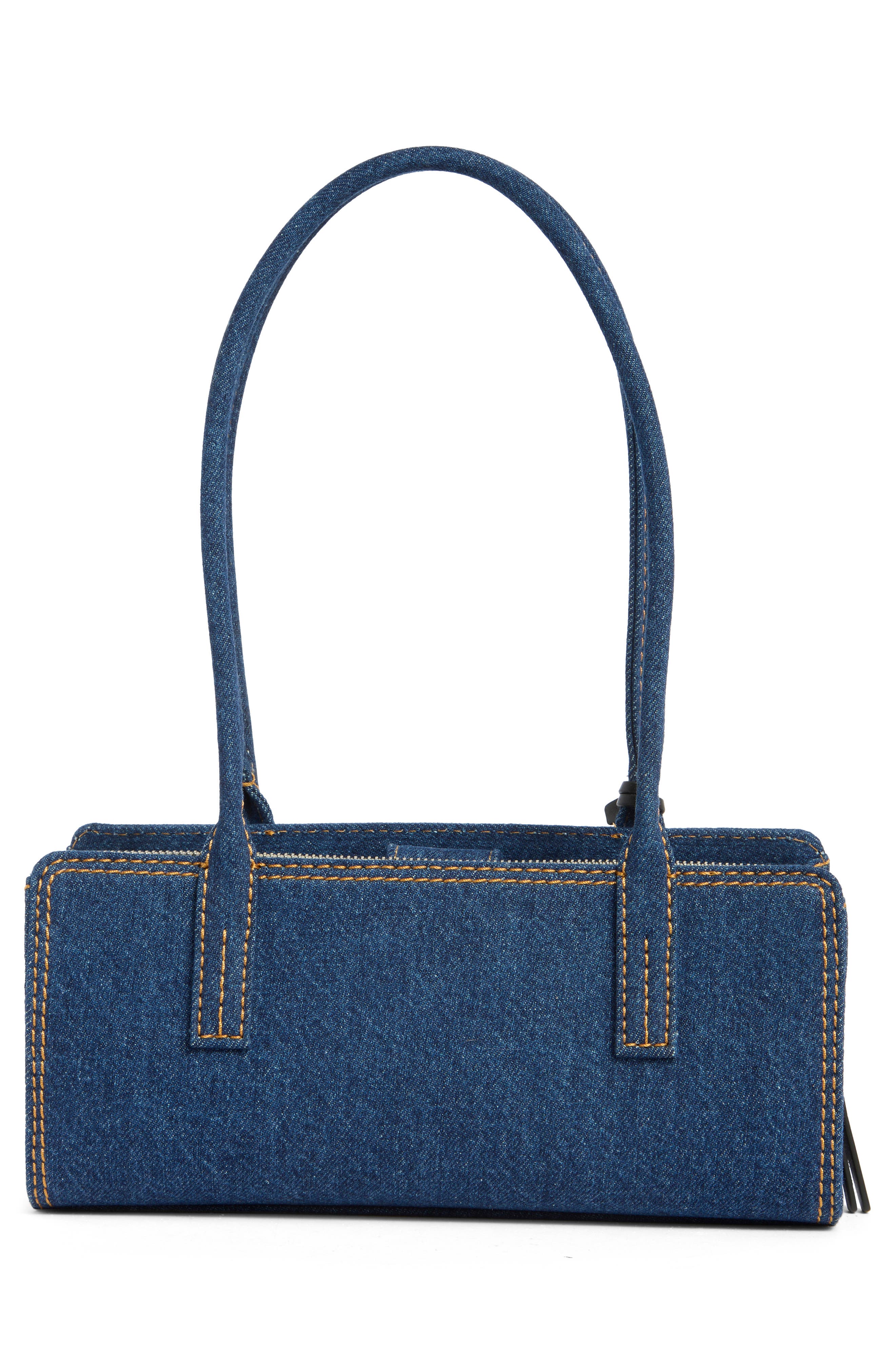 Marc Jacobs Denim Bold Satchel Bag, Alternate, color, Dark Denim