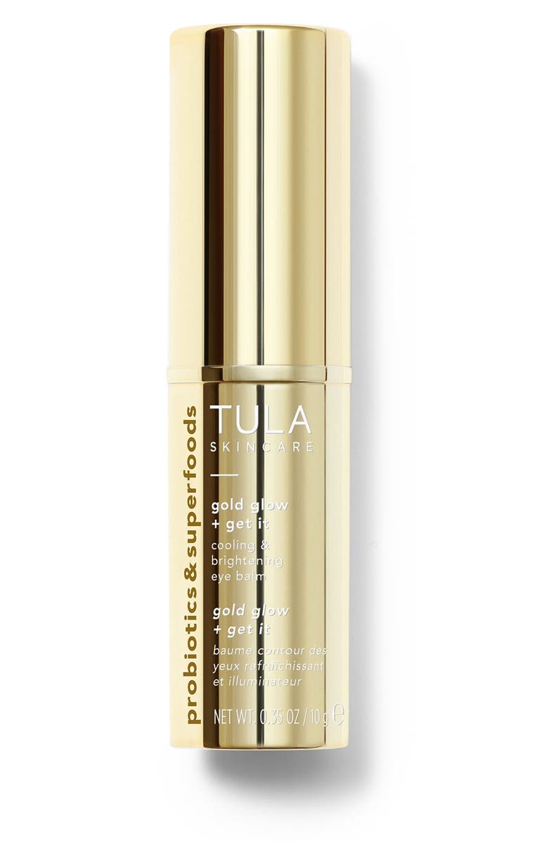 TULA Skincare Gold Glow + Get It Cooling & Brightening Eye Balm, Main, color, 