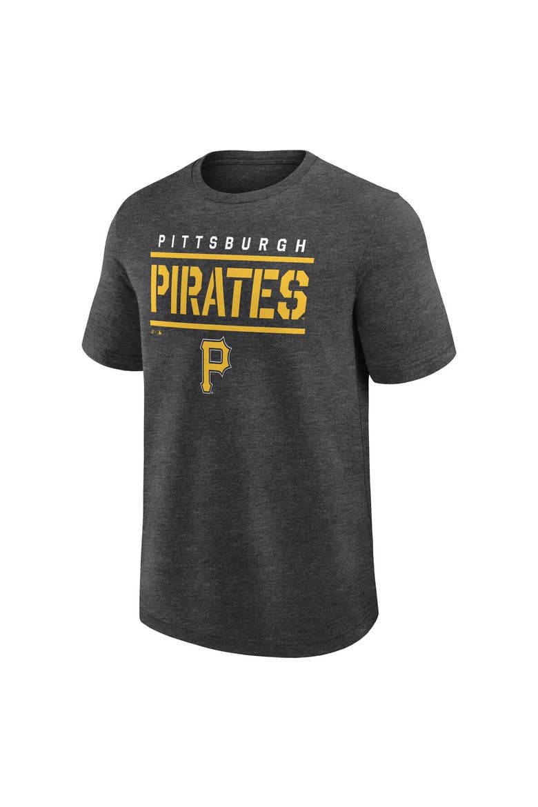 Men's Fanatics Heather Charcoal Pittsburgh Pirates Top Notch T-Shirt, Alternate, color, Heather Charcoal