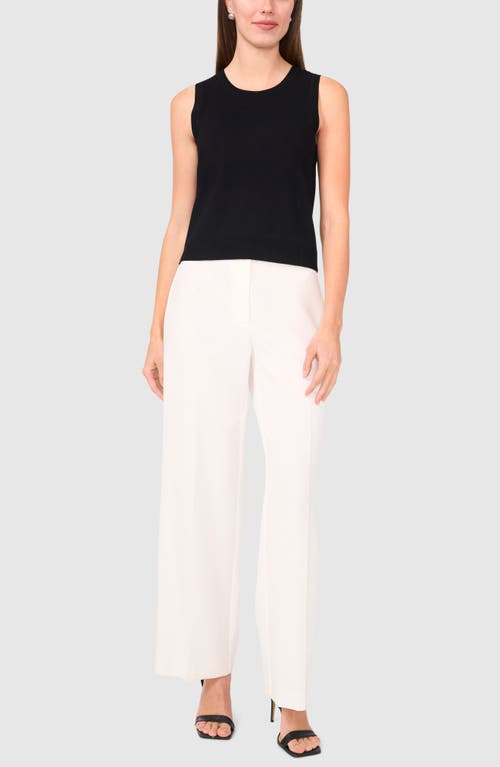 Halogenr Halogen(r) Crewneck Sweater Tank In Rich Black