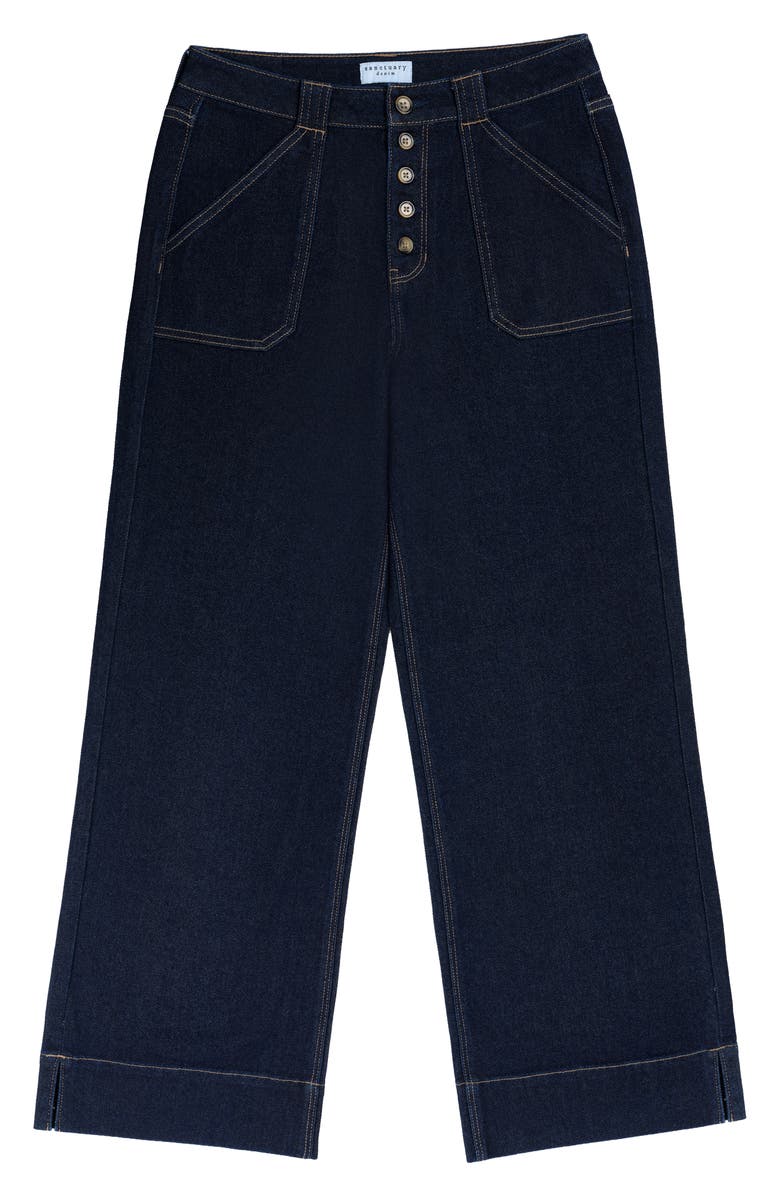 Sanctuary Denim Ekara Slim Wide Leg Jeans, Alternate, color, Dark Wash