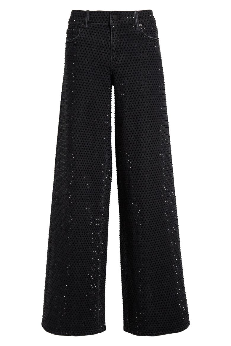 Trish Embellished Baggy Jeans, Alternate, color, MAYA CHARCOAL BLACK/ BLACK