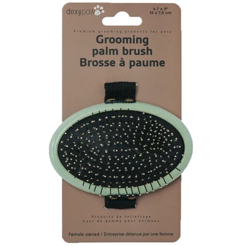 Pet Grooming Palm Brush, Sage Green, Dog & Cat Grooming Tool