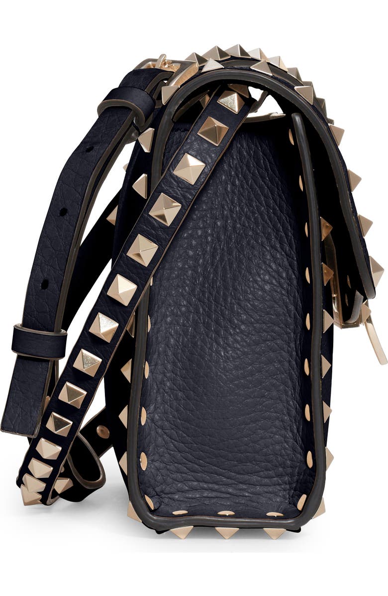 Valentino Garavani Small Rockstud Leather Shoulder Bag, Alternate, color,