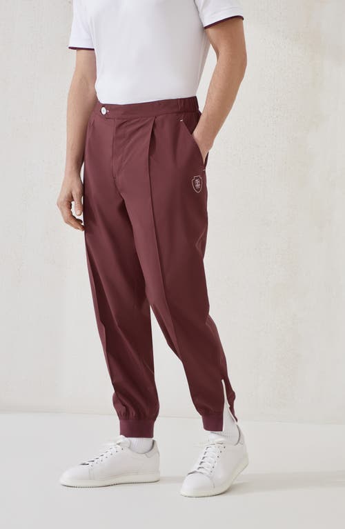 Brunello Cucinelli Logo-print Track Pants In Purple