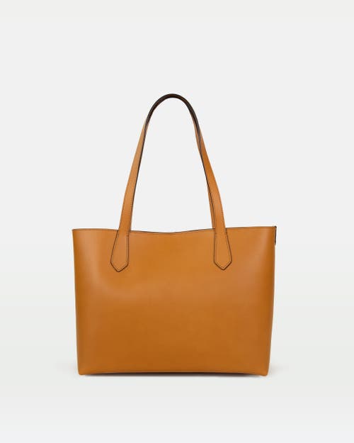 Modher Elba Structured Tote In Vegetable-tanned Leather In Brown