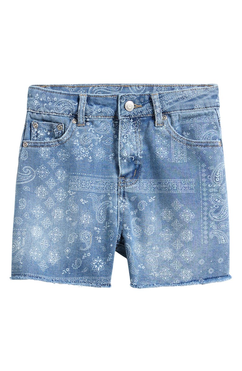 Tractr Kids' Weekend Denim Shorts, Main, color, Bandana Print
