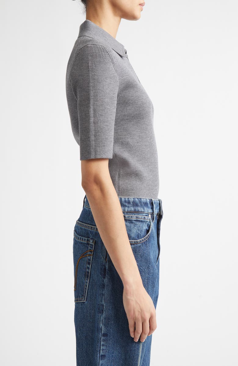 Jil Sander Virgin Wool Polo, Alternate, color, London Fog