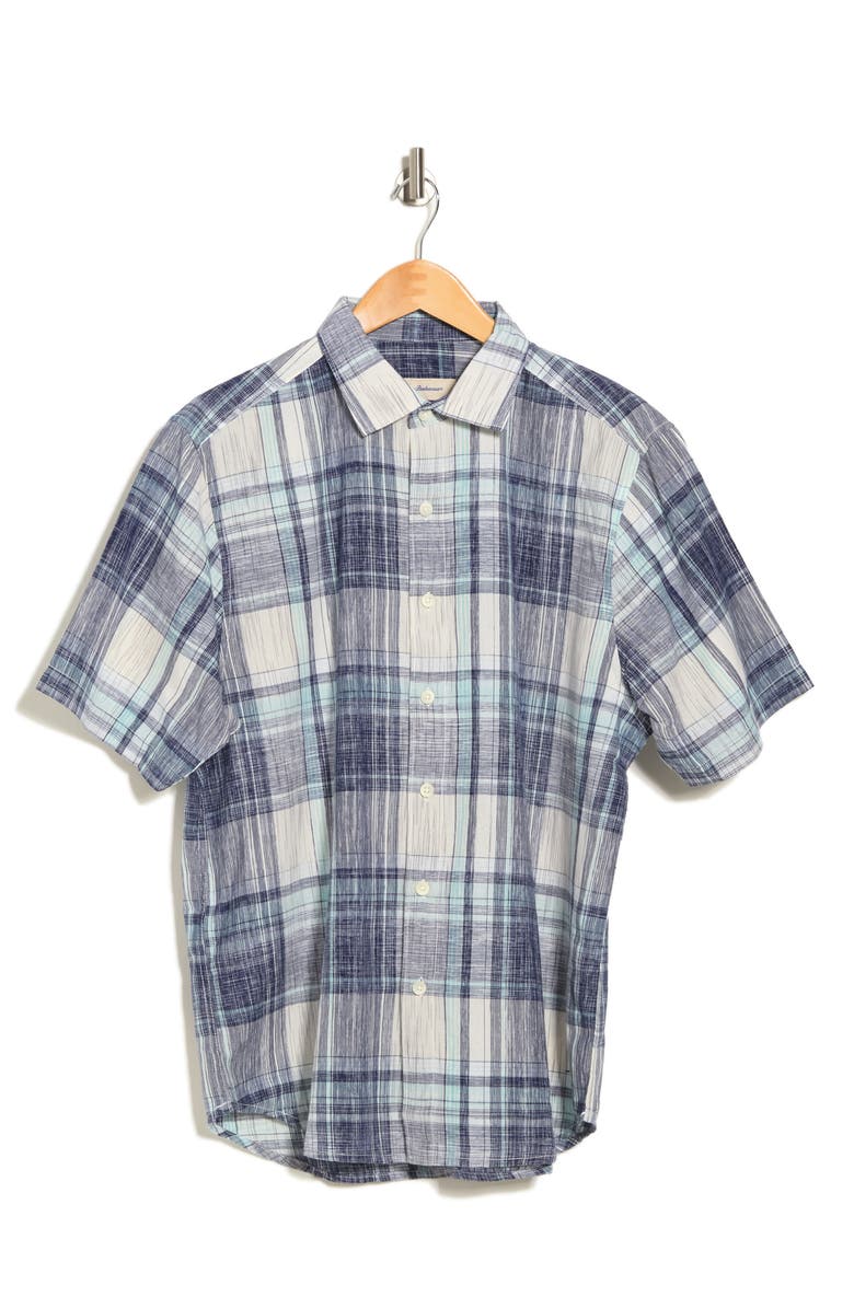 Tommy Bahama Paradise Plaid Short Sleeve Button-Up Shirt, Alternate, color,